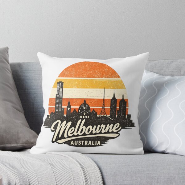 Item preview, Melbourne Skyline Vintage Retro Sunset T-Shirt | Australia City Travel Design | Distressed Skyline Gift designed and sold by Globalcitytees.