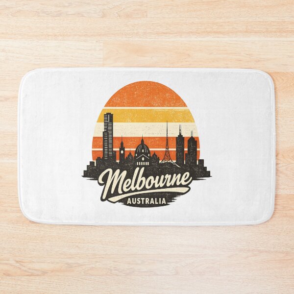 Item preview, Melbourne Skyline Vintage Retro Sunset T-Shirt | Australia City Travel Design | Distressed Skyline Gift designed and sold by Globalcitytees.