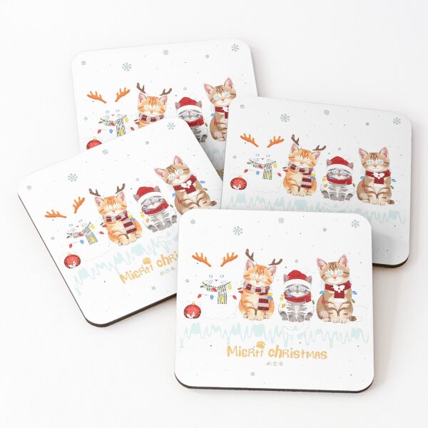 Item preview, Christmas Cats Reindeer Kittens Santa Holiday designed and sold by icm4639.