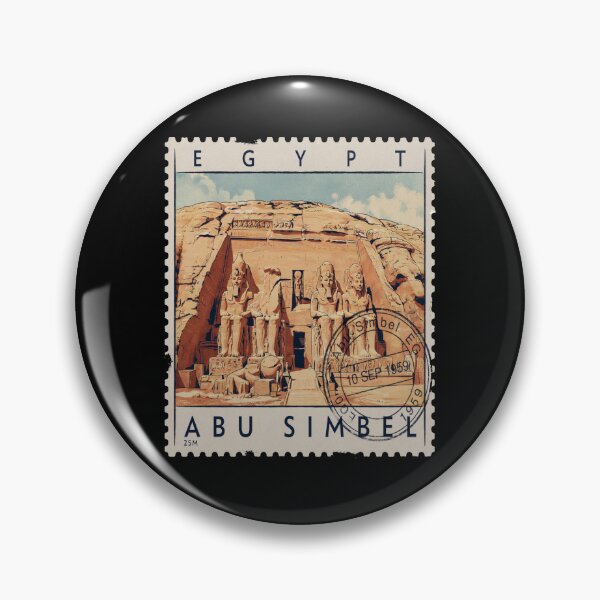 Item preview, Abu Simbel Egypt Colossal Statues Desert Cliff Stamp Sticker designed and sold by stickercuffs.