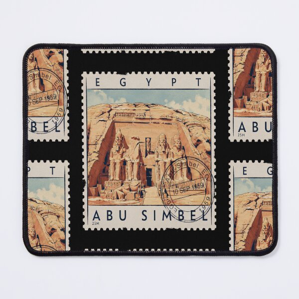 Item preview, Abu Simbel Egypt Colossal Statues Desert Cliff Stamp Sticker designed and sold by stickercuffs.