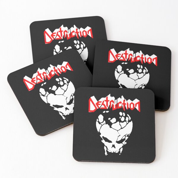Item preview, White Skull With Red Typography Band designed and sold by nerdyygraphic.