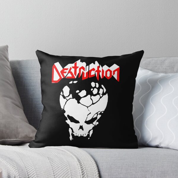 Item preview, White Skull With Red Typography Band designed and sold by nerdyygraphic.