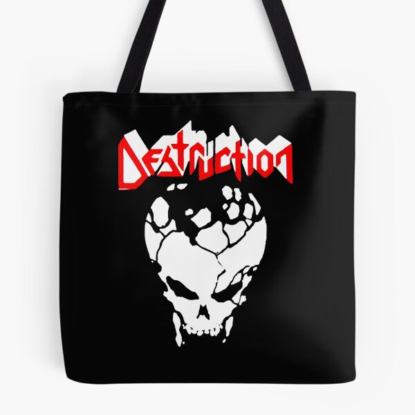 Item preview, White Skull With Red Typography Band designed and sold by nerdyygraphic.