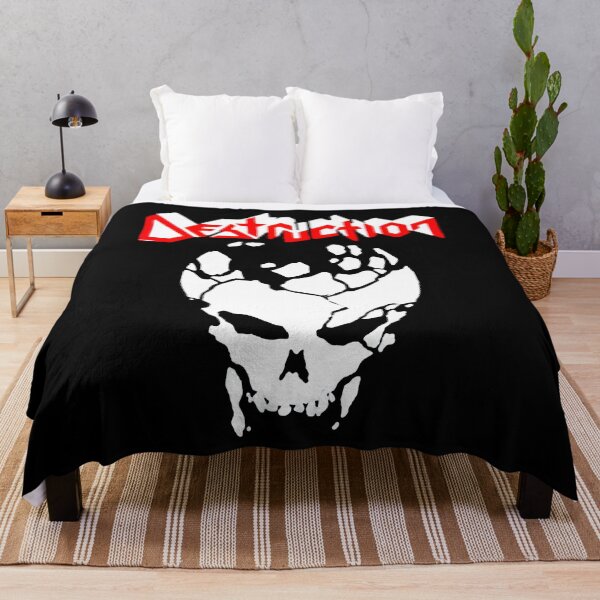 Item preview, White Skull With Red Typography Band designed and sold by nerdyygraphic.