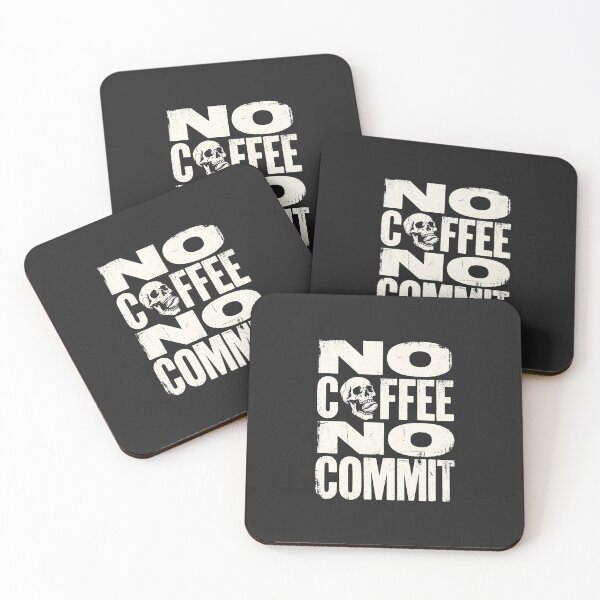Item preview, No Coffee No Commit Developer Humor Grunge Typography designed and sold by SplashTastic.