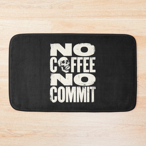 Item preview, No Coffee No Commit Developer Humor Grunge Typography designed and sold by SplashTastic.