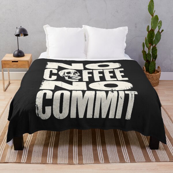 Item preview, No Coffee No Commit Developer Humor Grunge Typography designed and sold by SplashTastic.