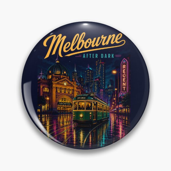 Item preview, Melbourne Tram Night Neon Vintage Retro T-Shirt | Melbourne Australia Tram Lover Gift | Historic City Transport Design designed and sold by Globalcitytees.