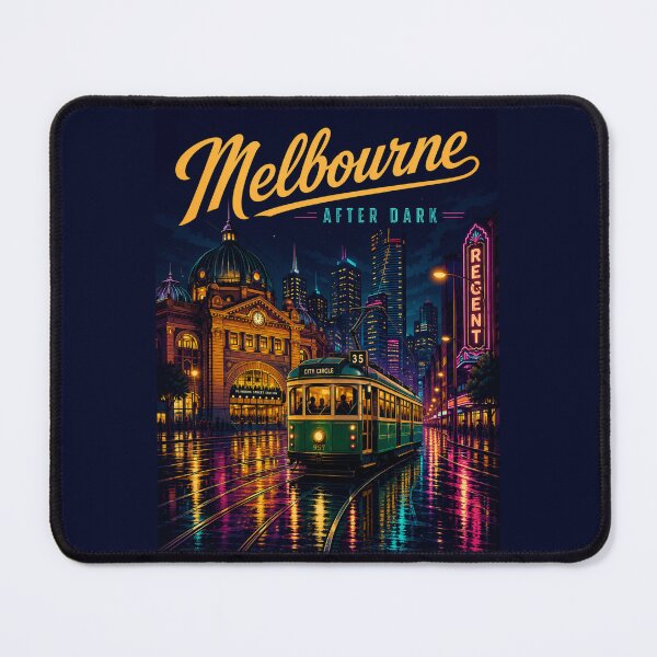 Item preview, Melbourne Tram Night Neon Vintage Retro T-Shirt | Melbourne Australia Tram Lover Gift | Historic City Transport Design designed and sold by Globalcitytees.