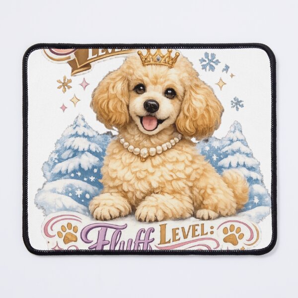 Item preview, Fluff Level Expert Cute Poodle Dog designed and sold by WearTheVibe Store.