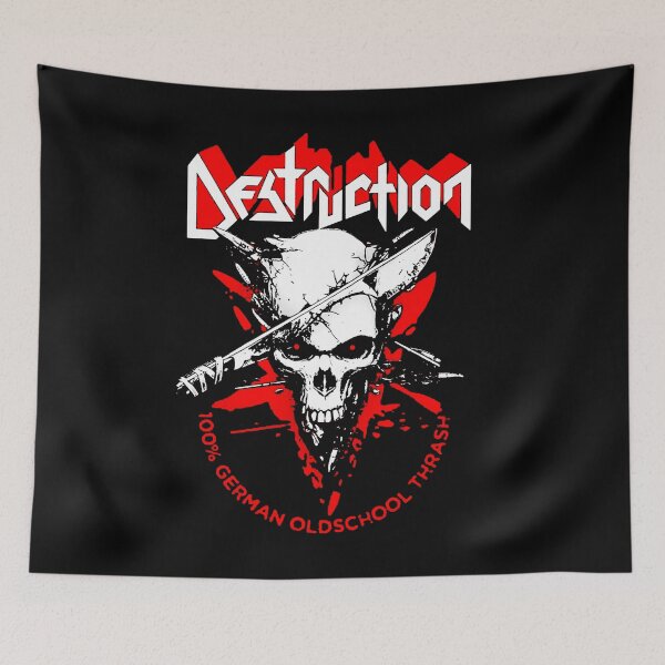 Item preview, Thrash Metal White Head Skull designed and sold by nerdyygraphic.