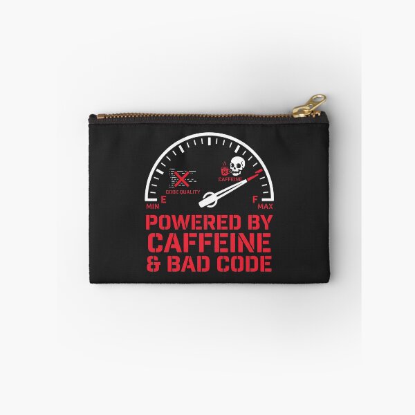 Item preview, Powered By Caffeine And Bad Code Tech Humor Gauge Graphic designed and sold by SplashTastic.