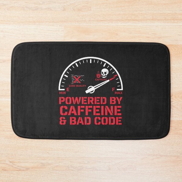 Item preview, Powered By Caffeine And Bad Code Tech Humor Gauge Graphic designed and sold by SplashTastic.