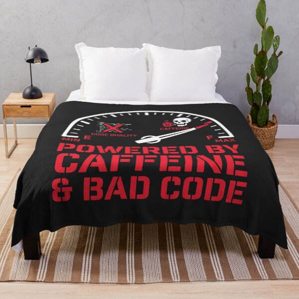 Item preview, Powered By Caffeine And Bad Code Tech Humor Gauge Graphic designed and sold by SplashTastic.