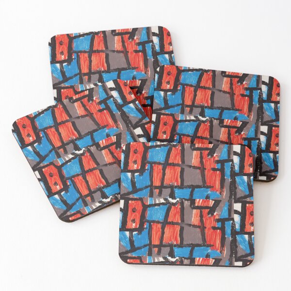 Item preview, RED BLUE BLACK PATTERN designed and sold by THE GOOD FIND.