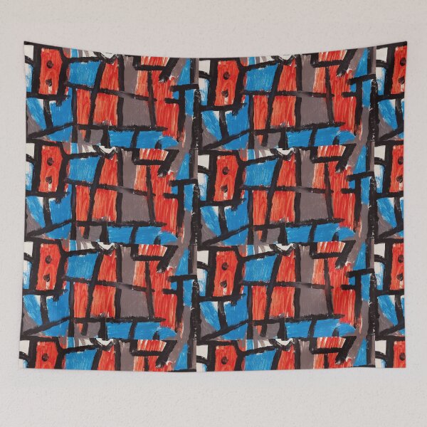 Item preview, RED BLUE BLACK PATTERN designed and sold by THE GOOD FIND.