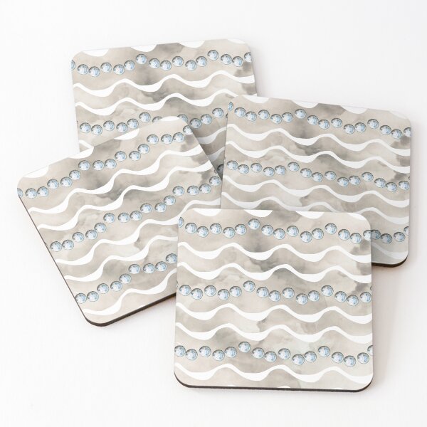 Item preview, ​Pearl Waves Abstract Watercolor Pattern designed and sold by ​Jyoti Digital Artist.