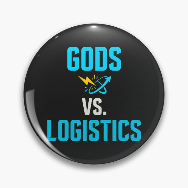 Item preview, Gods Vs Logistics Supply Chain Tech Humor Minimalist Typography designed and sold by SplashTastic.