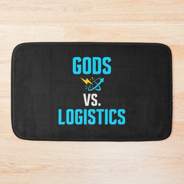 Item preview, Gods Vs Logistics Supply Chain Tech Humor Minimalist Typography designed and sold by SplashTastic.