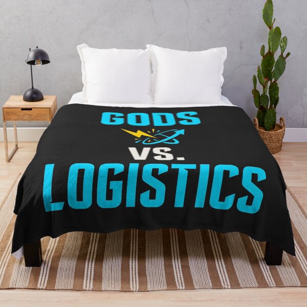Item preview, Gods Vs Logistics Supply Chain Tech Humor Minimalist Typography designed and sold by SplashTastic.
