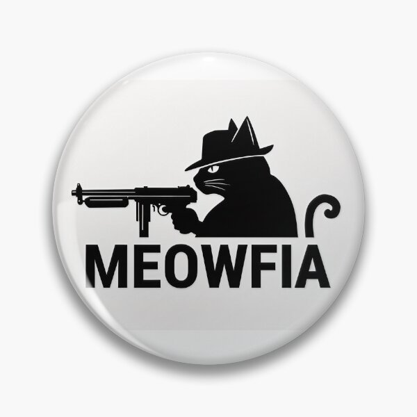 Item preview, Cat Mafia Meowfia Tommy Gun Logo designed and sold by C-Plus-Home.