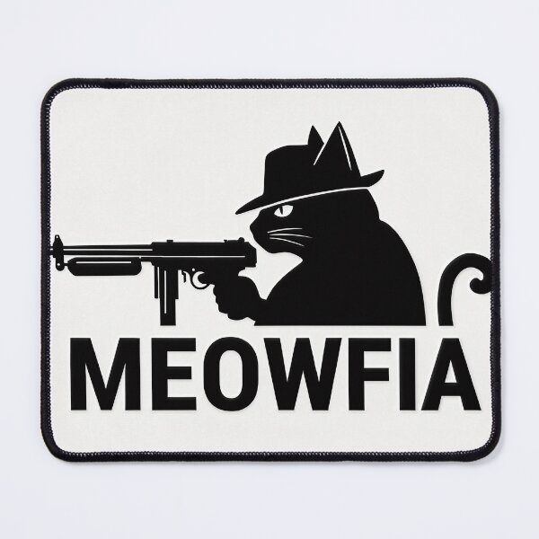 Item preview, Cat Mafia Meowfia Tommy Gun Logo designed and sold by C-Plus-Home.