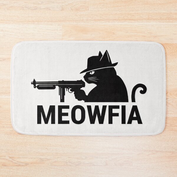 Item preview, Cat Mafia Meowfia Tommy Gun Logo designed and sold by C-Plus-Home.