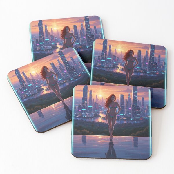 Item preview, City Escape Cyberpunk Skyline Sunset Aesthetic designed and sold by GraphixKing999.