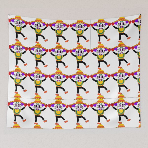 Item preview, cute sugar skull cartoon pattern design designed and sold by manojbalan1968.