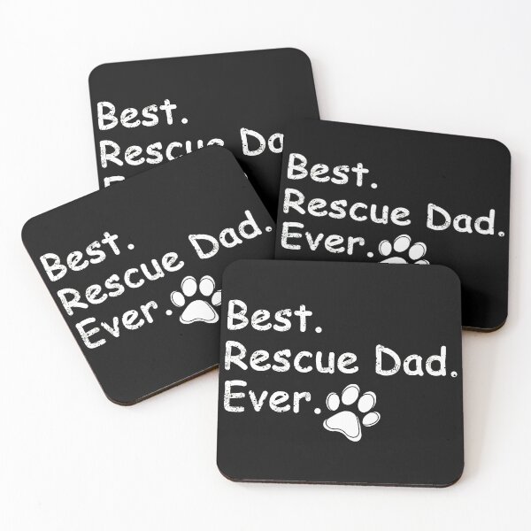 Item preview, Best Rescue Dad Ever Paw Print Animal Adoption designed and sold by SoyLamderma.