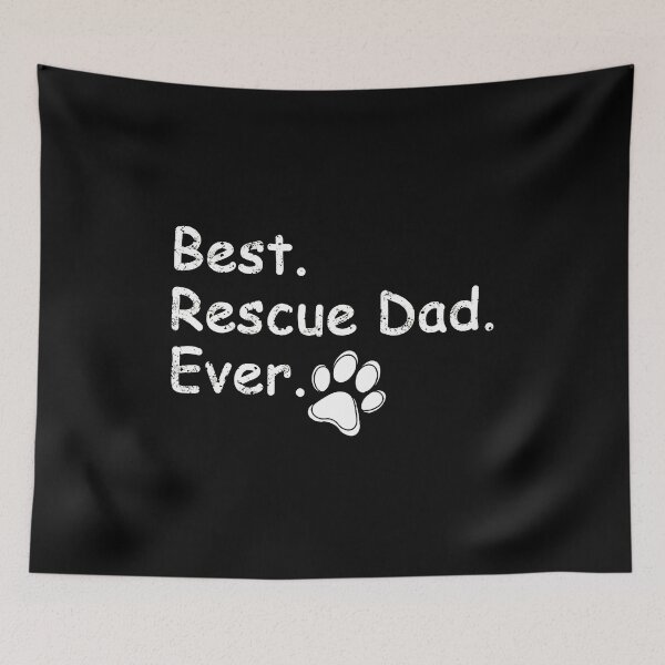 Item preview, Best Rescue Dad Ever Paw Print Animal Adoption designed and sold by SoyLamderma.