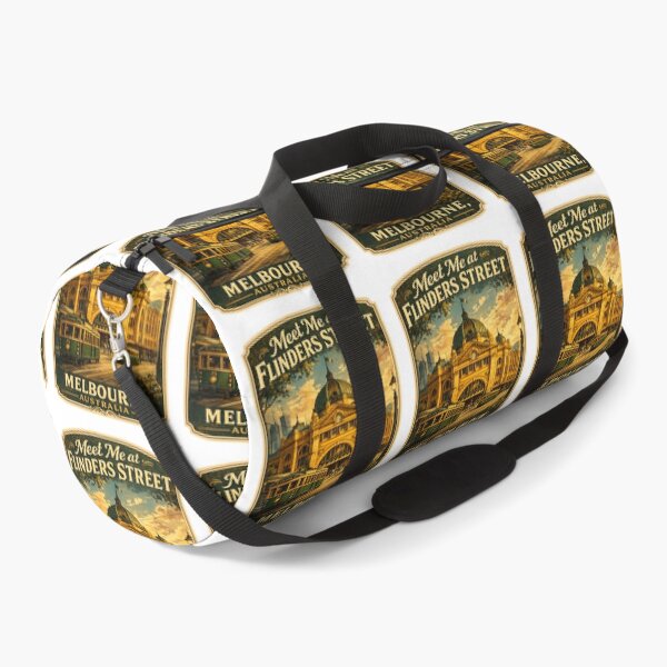 Item preview, Flinders Street Station Melbourne Tram Vintage Travel Poster | Retro Australia Railway Landmark Gift designed and sold by Globalcitytees.