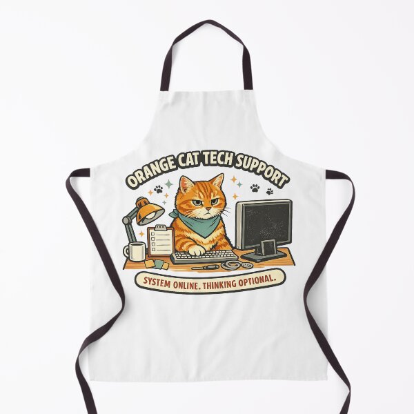 Item preview, Orange Cat Tech Support – System Online Thinking Optional designed and sold by Concrete Coffee Studio.