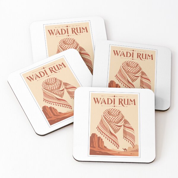Item preview, Wadi Rum Keffiyeh Desert Poster designed and sold by Beyond Destinations.