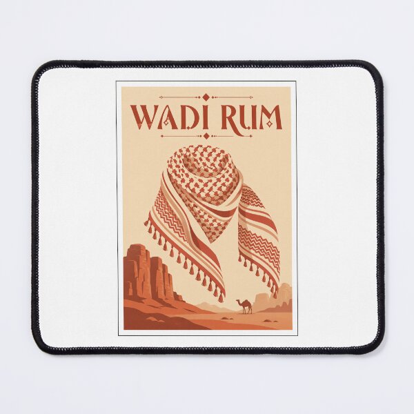 Item preview, Wadi Rum Keffiyeh Desert Poster designed and sold by Beyond Destinations.
