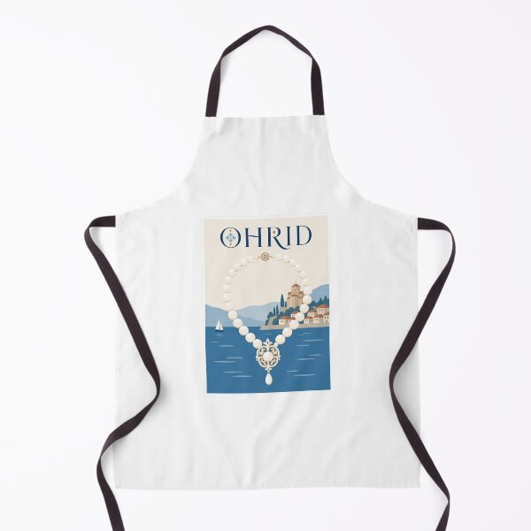 Item preview, Ohrid Pearl Necklace Travel Poster designed and sold by Beyond Destinations.