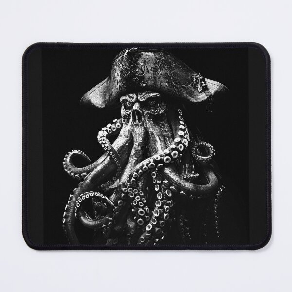 Item preview, Pirate Kraken Captain with Tricorn Hat Gothic Octopus Art designed and sold by inkoutninja.