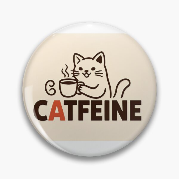 Item preview, White Cat Drinking Coffee Catfeine designed and sold by C-Plus-Home.