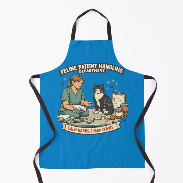 Item preview, Feline Patient Handling Department – Calm Hands Sharp Claws designed and sold by Concrete Coffee Studio.