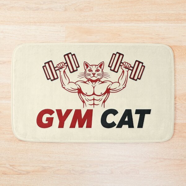 Item preview, Muscular Cat Bodybuilder Gym Logo designed and sold by C-Plus-Home.