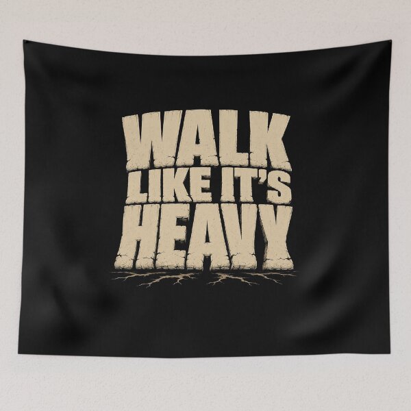 Item preview, Walk Like It’s Heavy Cracked Stone Lettering designed and sold by elderberry.