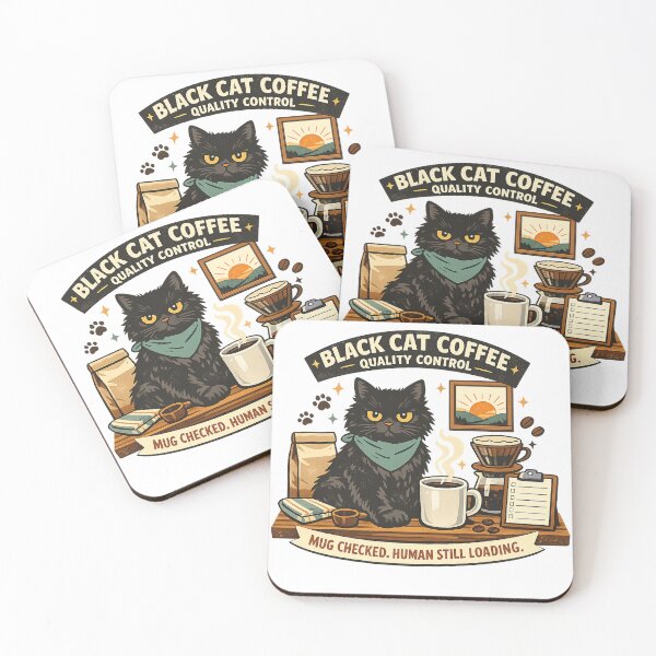 Item preview, Black Cat Coffee Quality Control designed and sold by Concrete Coffee Studio.