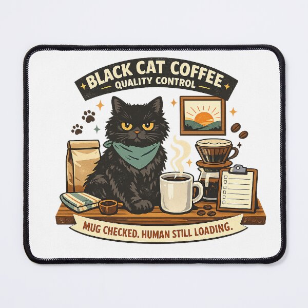 Item preview, Black Cat Coffee Quality Control designed and sold by Concrete Coffee Studio.