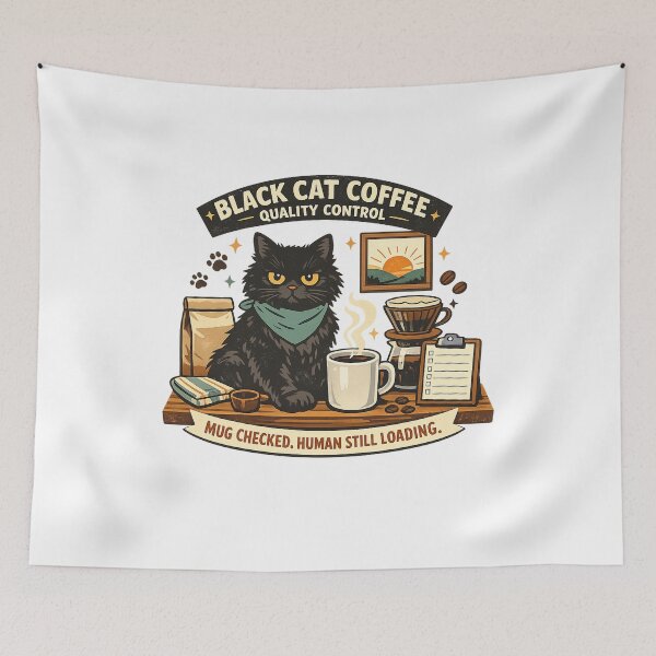 Item preview, Black Cat Coffee Quality Control designed and sold by Concrete Coffee Studio.