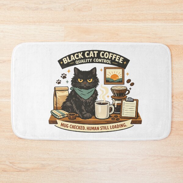 Item preview, Black Cat Coffee Quality Control designed and sold by Concrete Coffee Studio.