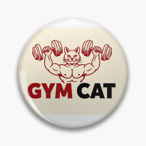 Item preview, Muscular Cat Bodybuilder Gym Logo designed and sold by C-Plus-Home.