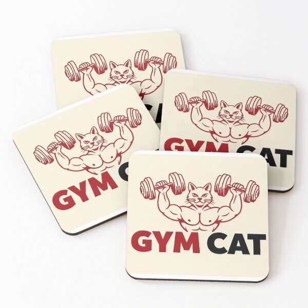 Item preview, Muscular Cat Bodybuilder Gym Logo designed and sold by C-Plus-Home.