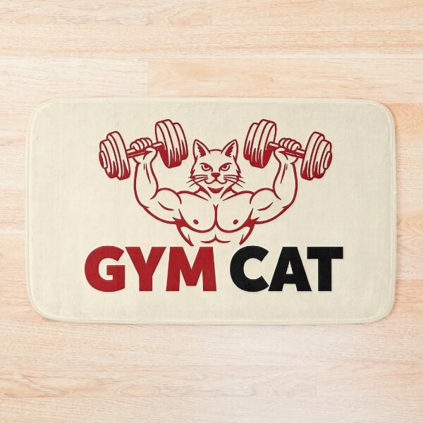 Item preview, Muscular Cat Bodybuilder Gym Logo designed and sold by C-Plus-Home.