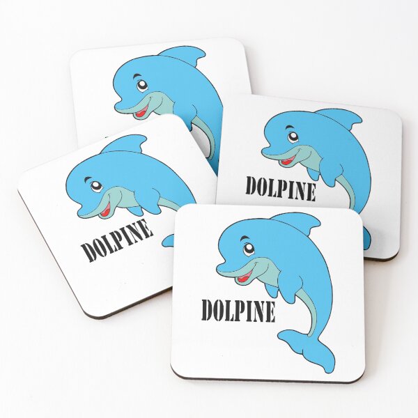 Item preview, Cute and Playful Blue Dolphin Cartoon designed and sold by ardobalenoni12.